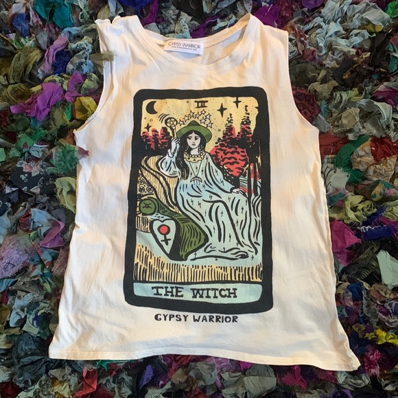 Gypsy Warrior Tops - Gypsy Warrior Witch Tarot boho tank